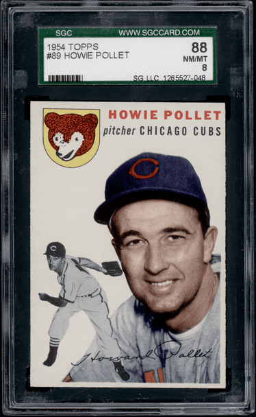 1954 Topps Howie Pollet #89 SGC 8 front of card