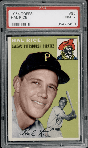 1954 Topps Hal Rice #95 PSA 7 front of card