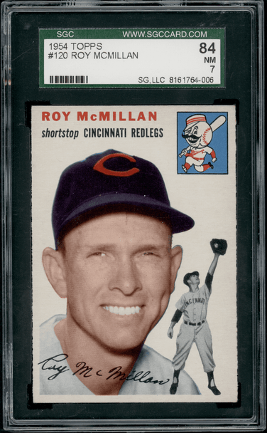 1954 Topps Roy McMillan #120 SGC 7 front of card