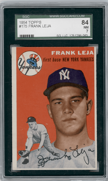 1954 Topps Frank Leja #175 SGC 7 front of card