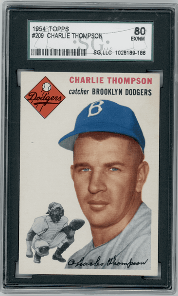 1954 Topps Charlie Thompson #209 SGC 6 front of card