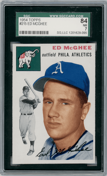 1954 Topps Ed McGhee #215 SGC 7 front of card