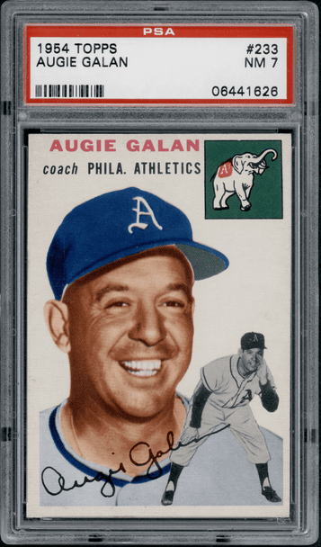 1954 Topps Augie Galan #233 PSA 7 front of card