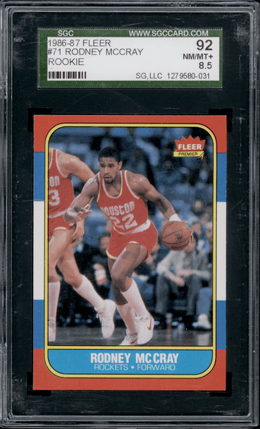 1986 Fleer Rodney McCray #71 SGC 8.5 front of card