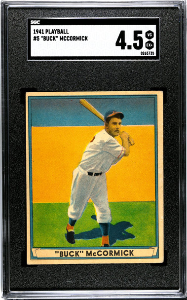 1941 Play Ball Buck McCormick #5 SGC 4.5 front of card