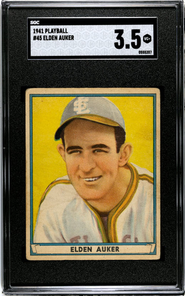 1941 Play Ball Elden Auker #45 SGC 3.5 front of card