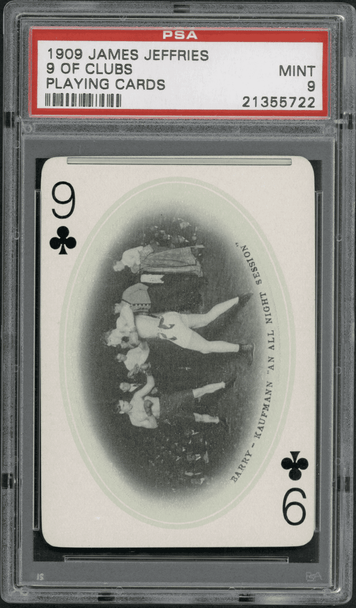 1909 James Jeffries 9 Of Clubs #9 PSA 9 front of card