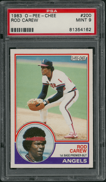 1983 O-Pee-Chee Rod Carew #200 PSA 9 front of card