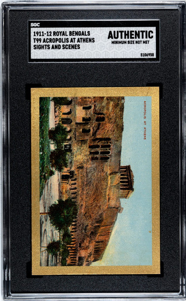 1911 T99 Acropolis at Athens Royal Bengals Cigars Sights and Scenes SGC A front of card