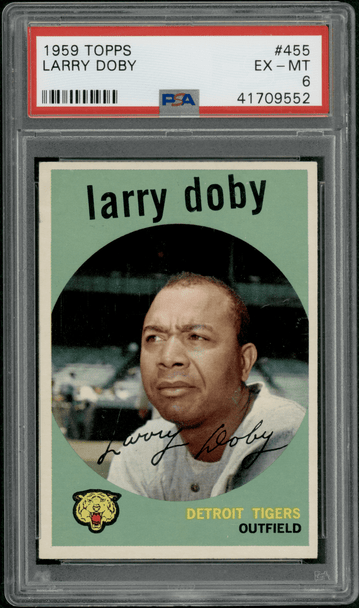 1959 Topps Larry Doby #455 PSA 6 front of card