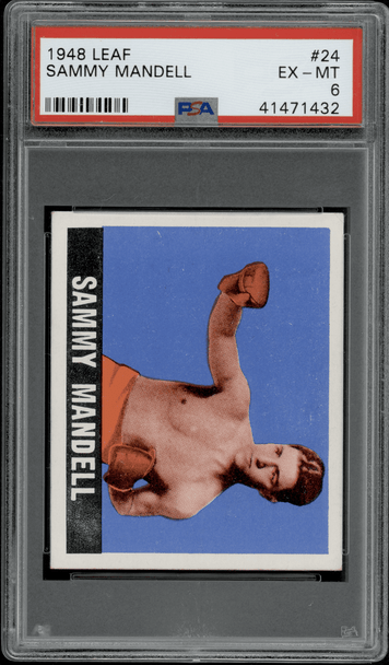 1948 Leaf Sammy Mandell #24 PSA 6 front of card