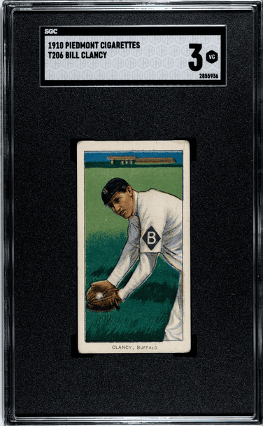 1910 T206 Bill Clancy Piedmont 350 SGC 3 front of card
