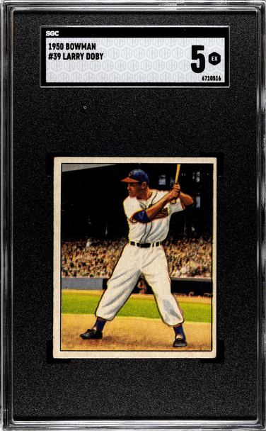 1950 Bowman Larry Doby #39 SGC 5 front of card