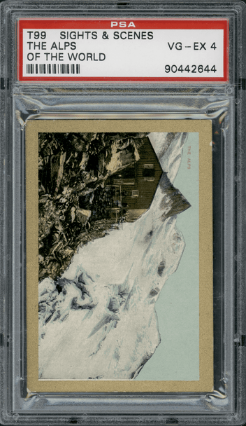1911-12 T99 The Alps Pan Handle Scrap Sights and Scenes PSA 4 front of card