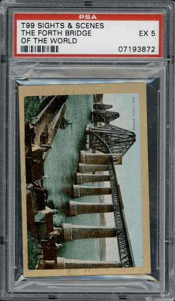 1911-12 T99 The Forth Bridge Royal Bengals Cigars Sights and Scenes PSA 5 front of card