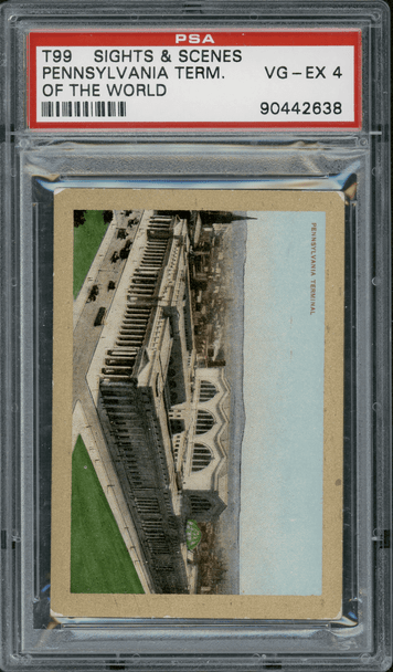 1911-12 T99 Pennslyvania Terminal Pan Handle Scrap Sights and Scenes PSA 4 front of card