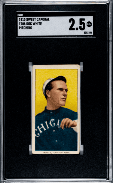 1910 T206 Doc White Pitching Sweet Caporal 350 SGC 2.5