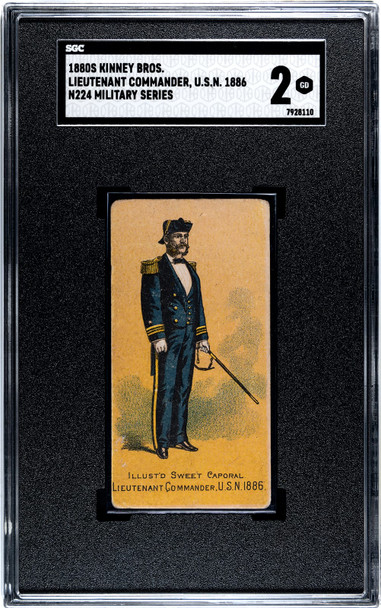 1880s N224 Kinney Bros Commander USN Military Series SGC 2 front of card