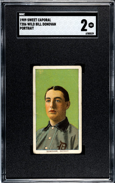 1909 T206 Wild Bill Portrait Sweet Caporal 150 SGC 2 front of card