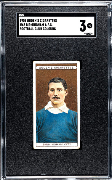 1906 Ogden's Football (Soccer) Club Colours Birmingham AFC #45 Football Club Colours SGC 3 front of card