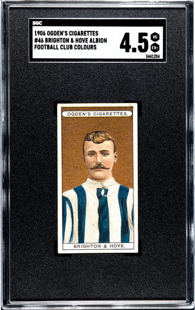 1906 Ogden's Football (Soccer) Club Colours Brighton & Hove Albion AFC #46 Football Club Colours SGC 4.5 front of card