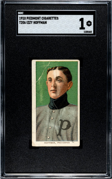1910 T206 Izzy Hoffman Piedmont 350 SGC 1 front of card