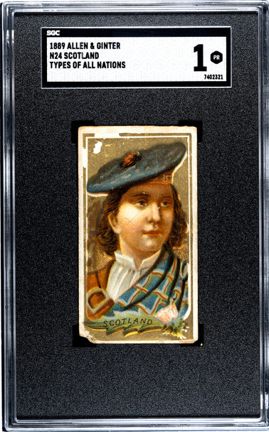 1889 N24 Allen & Ginter Scotland Types of All Nations SGC 1 front of card