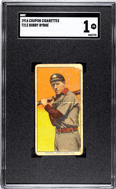 1914 T213 Bobby Byrne SGC 1 front of card