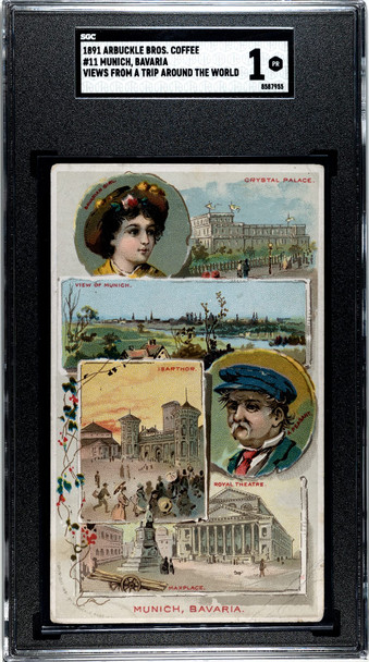 1891 Arbuckle Bros Coffee Munich, Bavaria #11 Views from a Trip Around the World SGC 1 front of card