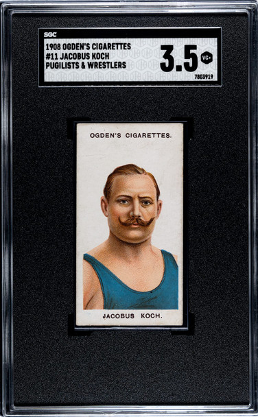 1908 Ogden's Cigarettes Jacobus Koch #11 Pugilists & Wrestlers SGC 3.5 front of card