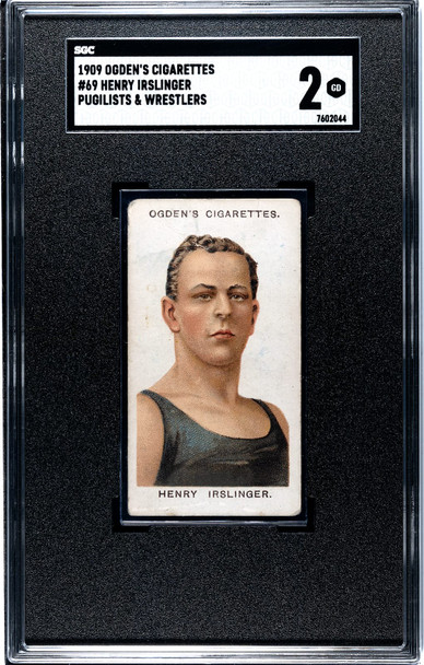 1909 Ogden's Cigarettes Henry Irslinger #69 Pugilists & Wrestlers SGC 2 front of card