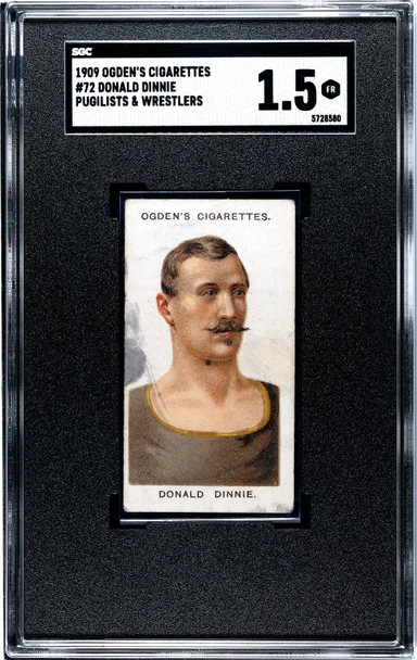 1909 Ogden's Cigarettes Donald Dinnie #72 Pugilists & Wrestlers SGC 1.5 front of card