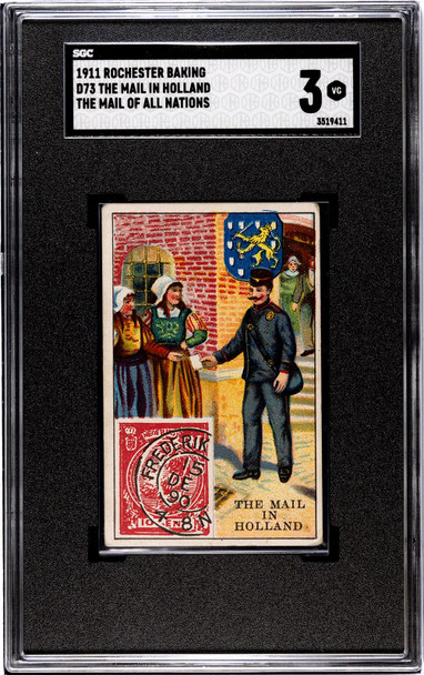 1911 Rochester Baking Co. Holland The Mail of All Nations SGC 3 front of card