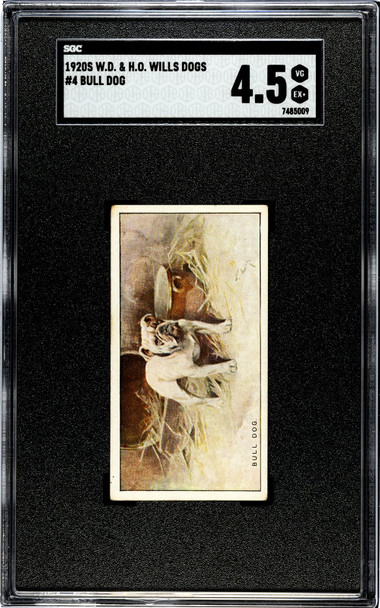 1920 W.D. & H.O. Wills Bull Dog #4 Dogs SGC 4.5 front of card