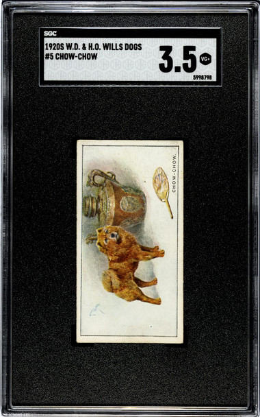 1920 W.D. & H.O. Wills Chow-Chow #5 Dogs SGC 3.5 front of card