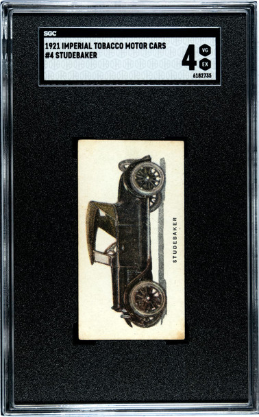 1921 Imperial Tobacco Co. Studebaker #4 Motor Cars SGC 4 front of card