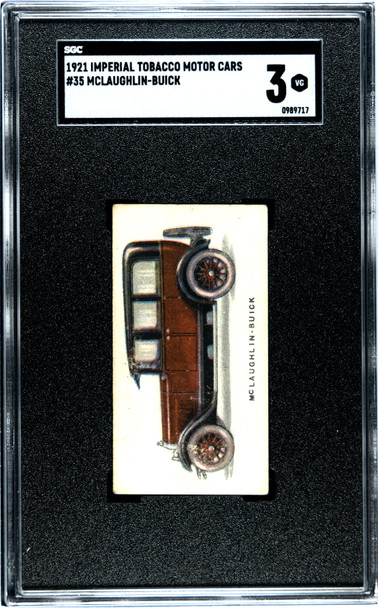 1921 Imperial Tobacco Co. McLaughlin-Buick #35 Motor Cars SGC 3 front of card