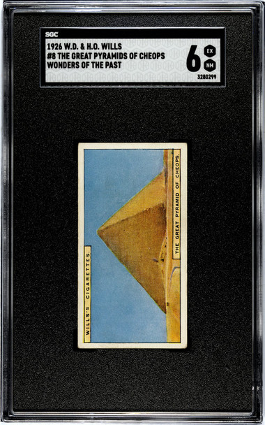 1926 W.D. & H.O. Wills The Great Pyramids of Cheops #8 Wonders of the Past SGC 6 front of card