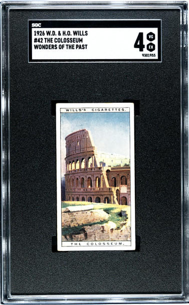 1926 W.D. & H.O. Wills The Colosseum #42 Wonders of the Past SGC 4 — certification 9301955, front of card