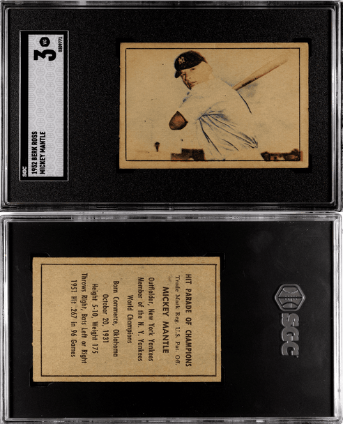 SGC 3 1952 Berk Ross Mickey Mantle