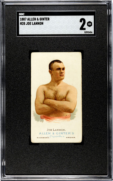 1887 N28 Allen & Ginter Joe Lannon The World's Champions SGC 2 front of card