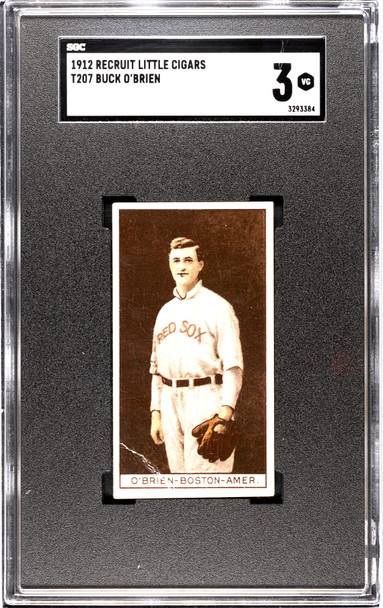 1912 T207 Buck O'Brien Recruit Little Cigars SGC 3 front of card