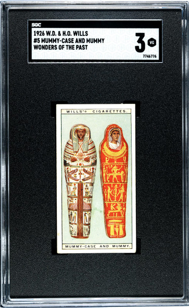 1926 W.D. & H.O. Wills Mummy-Case and Mummy #5 Wonders of the Past SGC 3 front of card