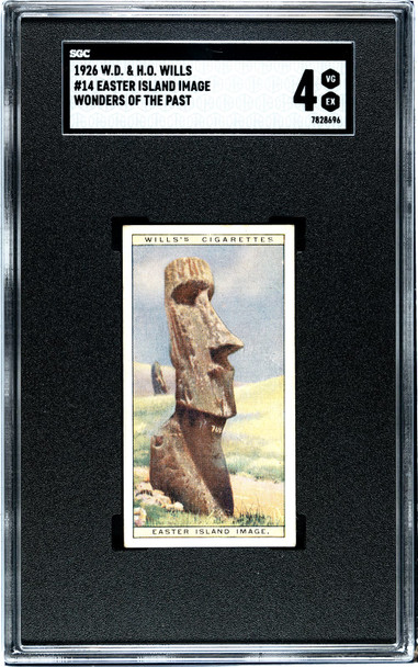 1926 W.D. & H.O. Wills Easter Island Image #14 Wonders of the Past SGC 4 front of card