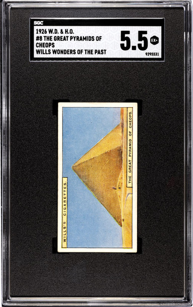1926 W.D. & H.O. Wills The Great Pyramids of Cheops #8 Wonders of the Past SGC 5.5 front of card