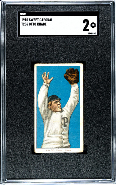 1910 T206 Otto Knabe Sweet Caporal 350 SGC 2 front of card