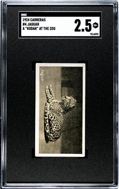 1924 Carreras Ltd. Jaguar #4 A Kodak at the Zoo SGC 2.5 front of card