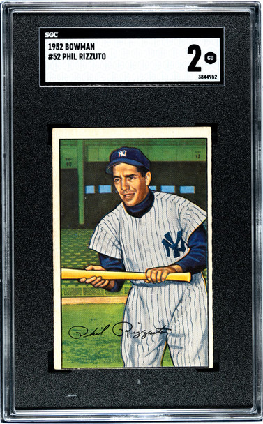 1952 Bowman Phil Rizzuto #52 SGC 2 front of card