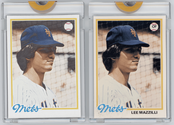 1978 Topps Vault Lee Mazzilli #1/1 #147 Two Proof Card Set Encased & Sealed front of card