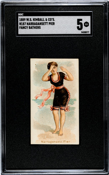 1889 W.S. Kimball & CO's Narragansett Pier Fancy Bathers SGC 5 front of card